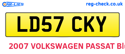 LD57CKY are the vehicle registration plates.
