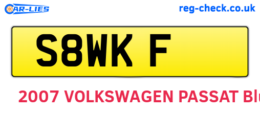 S8WKF are the vehicle registration plates.