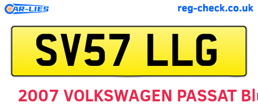 SV57LLG are the vehicle registration plates.