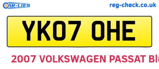 YK07OHE are the vehicle registration plates.