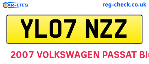 YL07NZZ are the vehicle registration plates.
