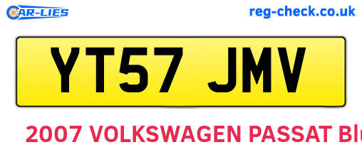 YT57JMV are the vehicle registration plates.
