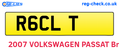 R6CLT are the vehicle registration plates.