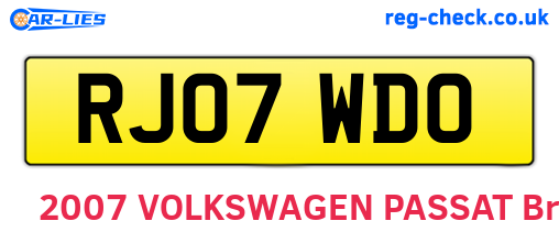 RJ07WDO are the vehicle registration plates.
