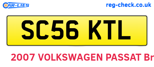 SC56KTL are the vehicle registration plates.