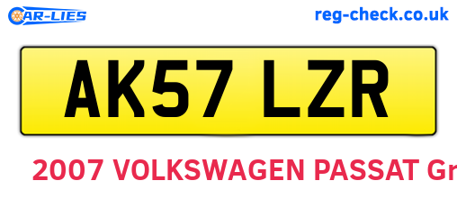 AK57LZR are the vehicle registration plates.