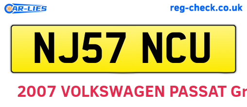 NJ57NCU are the vehicle registration plates.