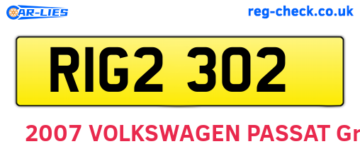RIG2302 are the vehicle registration plates.