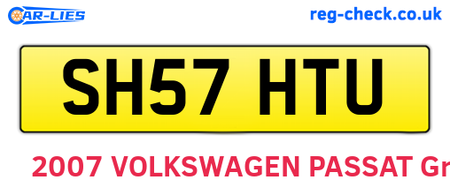 SH57HTU are the vehicle registration plates.