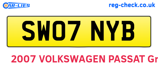 SW07NYB are the vehicle registration plates.