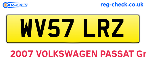 WV57LRZ are the vehicle registration plates.