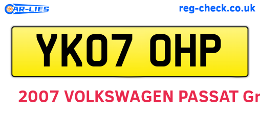 YK07OHP are the vehicle registration plates.