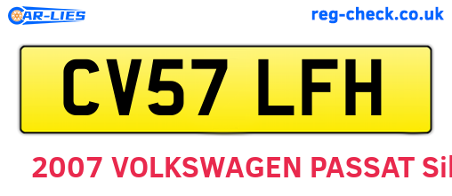 CV57LFH are the vehicle registration plates.