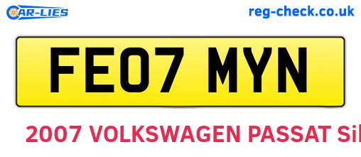 FE07MYN are the vehicle registration plates.