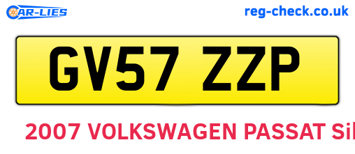 GV57ZZP are the vehicle registration plates.