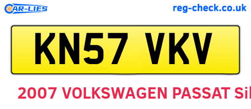 KN57VKV are the vehicle registration plates.