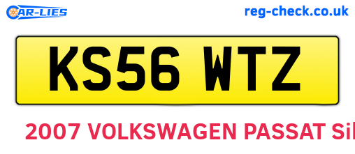 KS56WTZ are the vehicle registration plates.