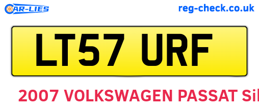 LT57URF are the vehicle registration plates.