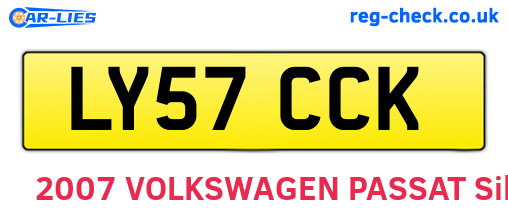 LY57CCK are the vehicle registration plates.