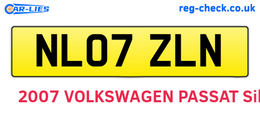 NL07ZLN are the vehicle registration plates.