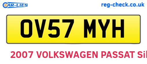 OV57MYH are the vehicle registration plates.