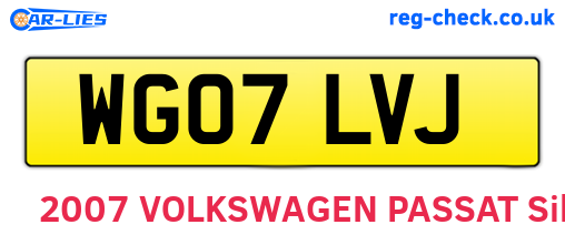 WG07LVJ are the vehicle registration plates.