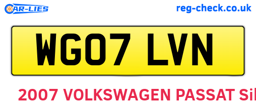 WG07LVN are the vehicle registration plates.