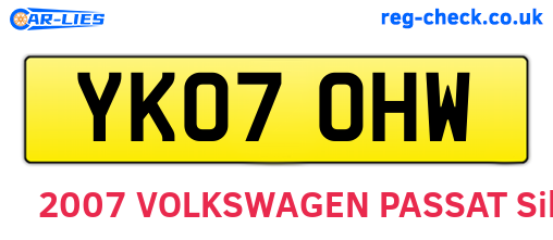 YK07OHW are the vehicle registration plates.