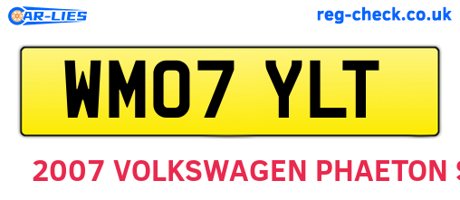WM07YLT are the vehicle registration plates.