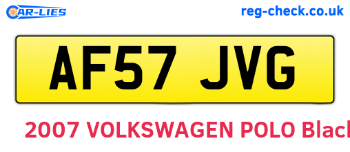 AF57JVG are the vehicle registration plates.