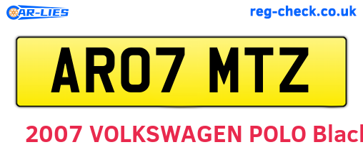 AR07MTZ are the vehicle registration plates.
