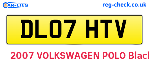 DL07HTV are the vehicle registration plates.