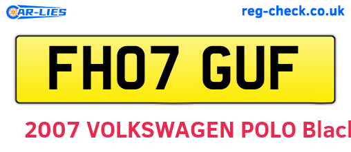 FH07GUF are the vehicle registration plates.