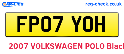 FP07YOH are the vehicle registration plates.