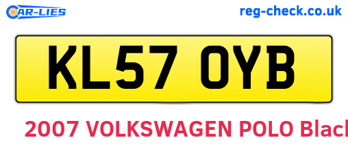 KL57OYB are the vehicle registration plates.