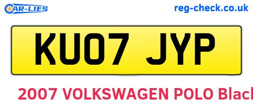 KU07JYP are the vehicle registration plates.