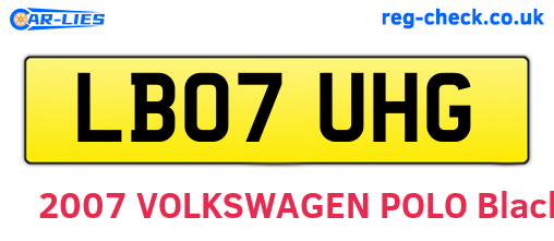 LB07UHG are the vehicle registration plates.