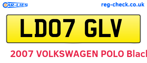 LD07GLV are the vehicle registration plates.