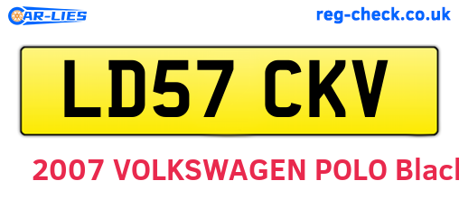 LD57CKV are the vehicle registration plates.