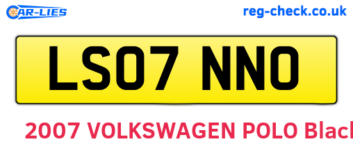 LS07NNO are the vehicle registration plates.
