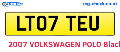 LT07TEU are the vehicle registration plates.