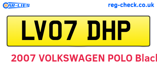 LV07DHP are the vehicle registration plates.