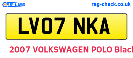 LV07NKA are the vehicle registration plates.