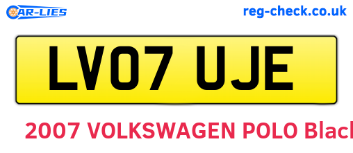 LV07UJE are the vehicle registration plates.
