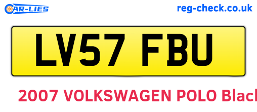 LV57FBU are the vehicle registration plates.