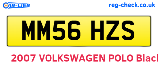 MM56HZS are the vehicle registration plates.