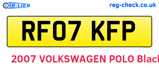 RF07KFP are the vehicle registration plates.