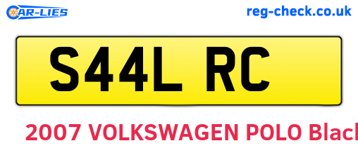 S44LRC are the vehicle registration plates.