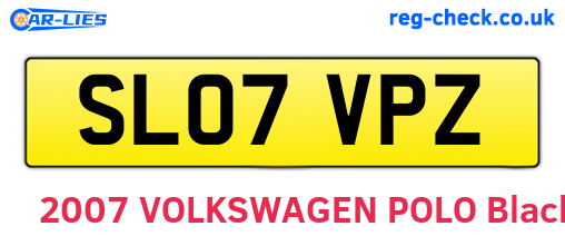 SL07VPZ are the vehicle registration plates.