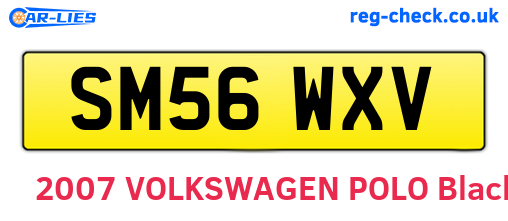 SM56WXV are the vehicle registration plates.